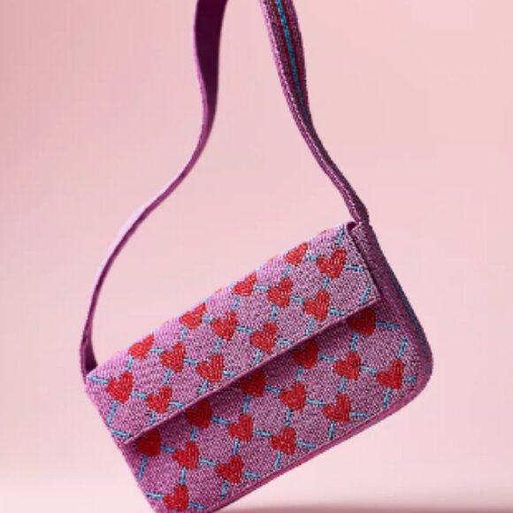 The Fiona Beaded Bag: Icon Edition- Heart Grid - Picture 3 of 4